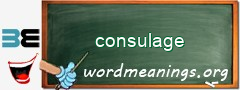 WordMeaning blackboard for consulage
